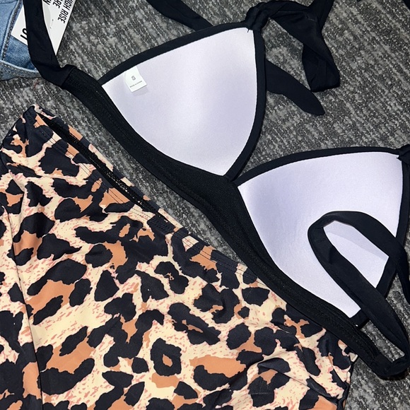 High waisted cheetah retro style bikini swimwear - Picture 5 of 6